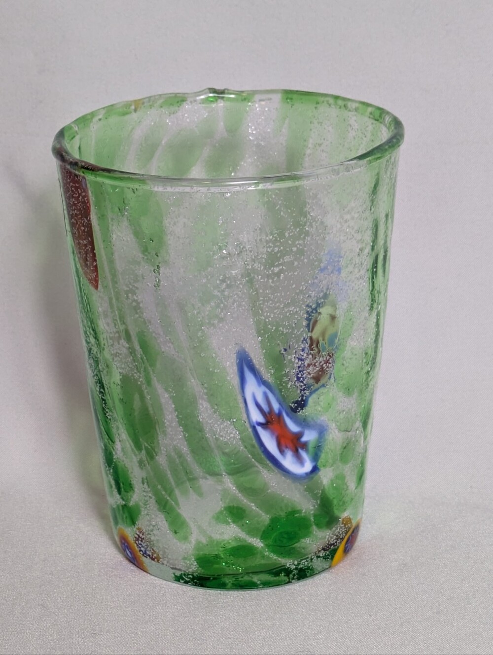 Handblown Murano Green Art Glass Tumbler